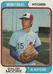 1974 Topps Baseball Cards      453     Balor Moore